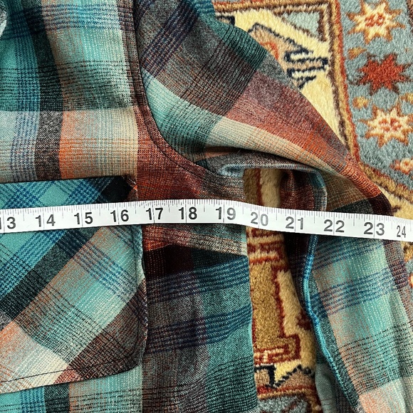 Vintage wool Pendleton blazer shacket teal brown jacket S - Picture 6 of 10